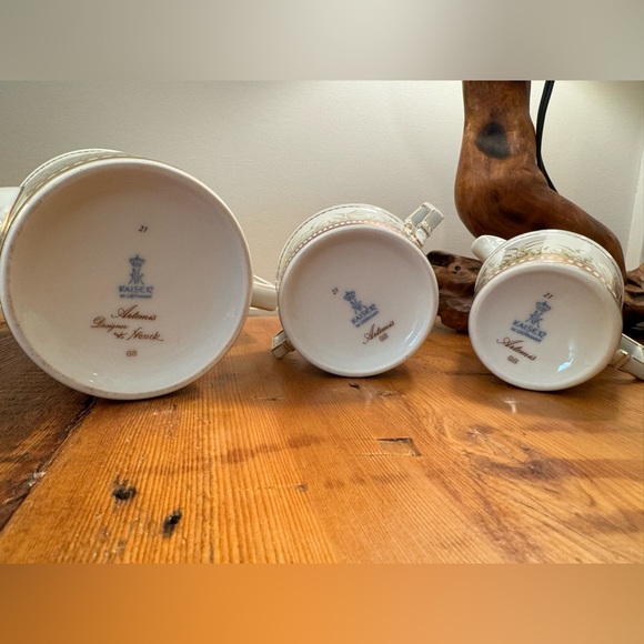 Kaiser Artemis by K. Nossek porcelain. Vintage coffee pot, creamer & sugar. - Picture 11 of 12